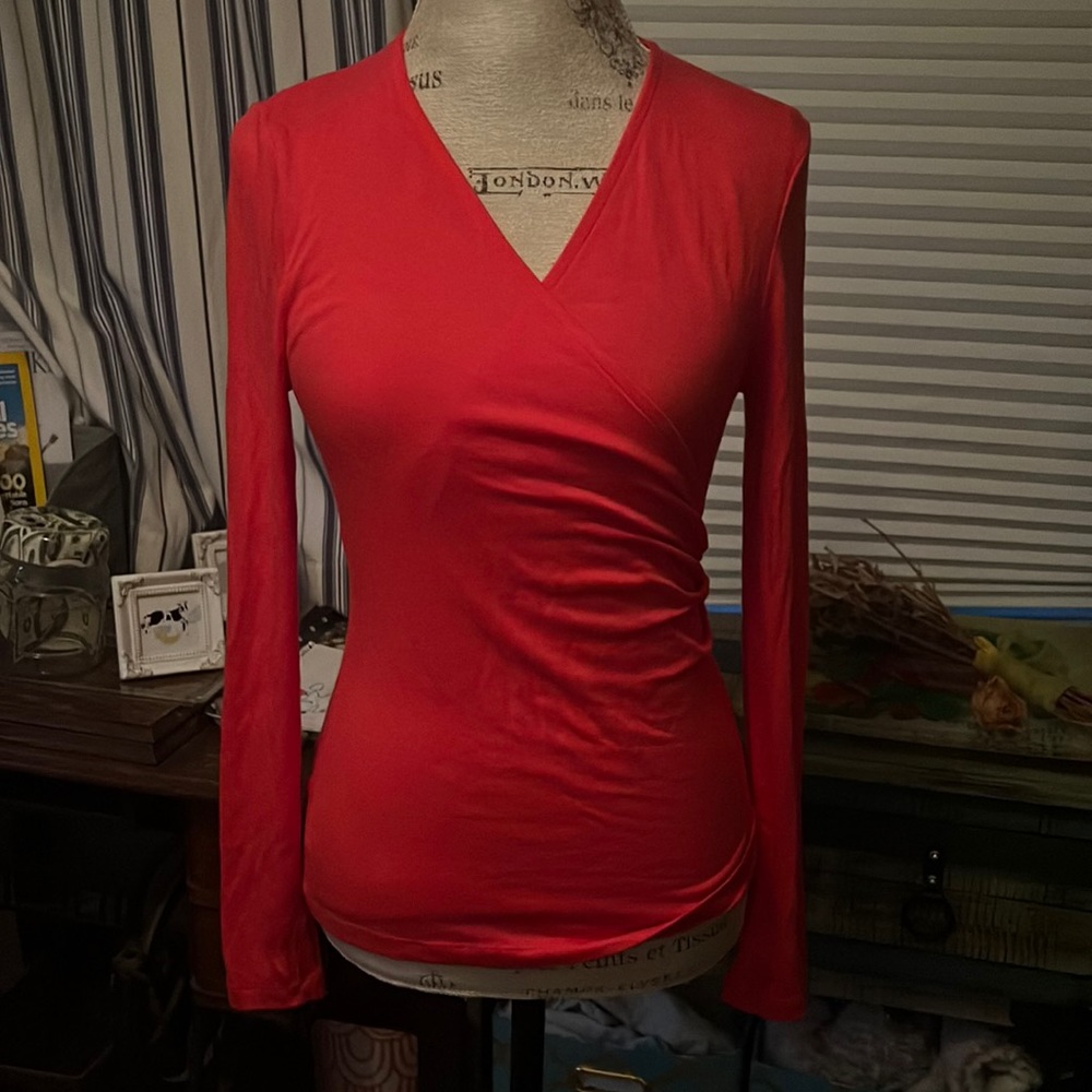 Banana Republic long sleeve cross cross tops